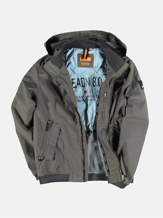 emilio adani Herren Sportive Outdoor-Jacke mit abnehmbarer Kapuze Khaki 31040