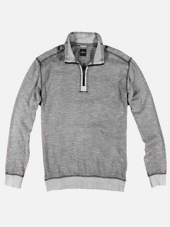 engbers Herren Sweatshirt mit einzigartigem Farbeffekt Kieselgrau 30807