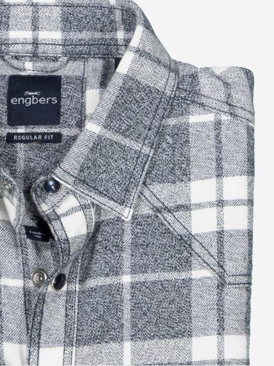 engbers Herren Overshirt kariert Grau 37215