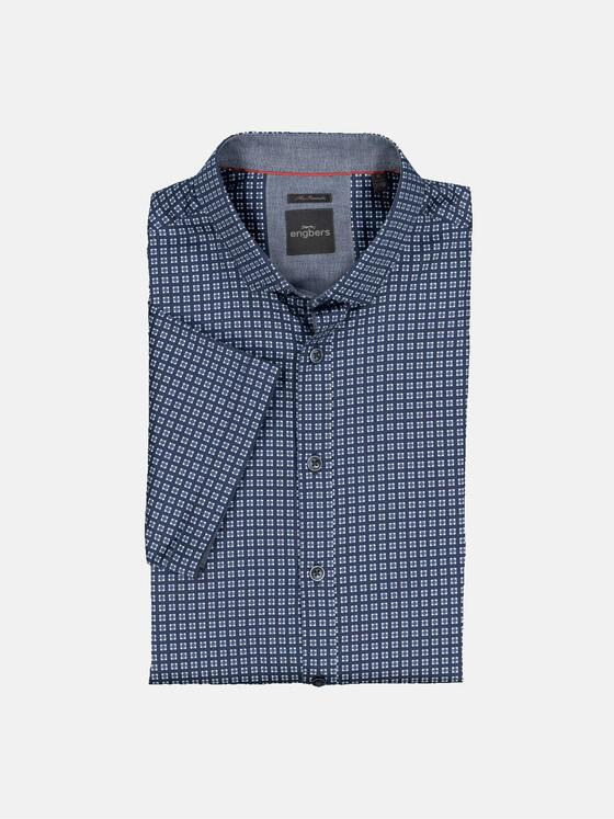 engbers Herren Kurzarm-Hemd "My Favorite" Blau 36298