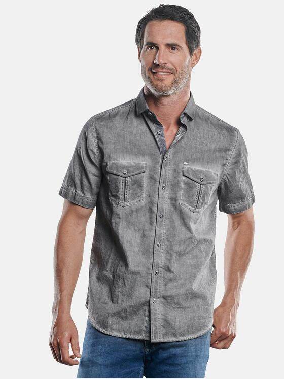 engbers Herren Hemd mit Waschungen Silbergrau 29939