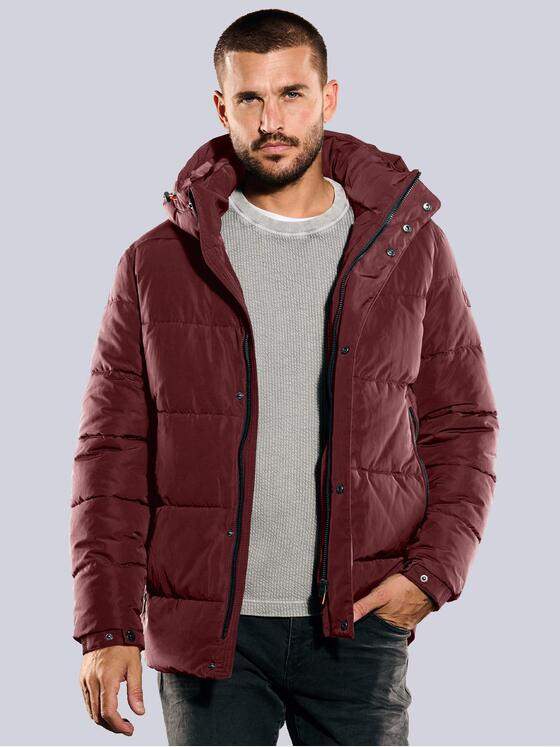 emilio adani Herren Steppjacke mit Kapuze Rot 35508