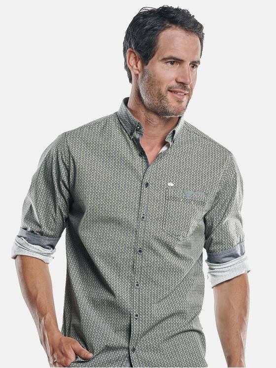 engbers Herren Printhemd Limonengelb 30375