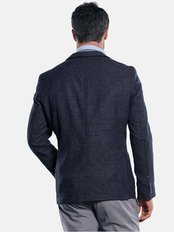 engbers Herren Sportives Sakko aus Baumwoll-Leinenmix Blau 29604