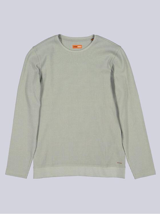 emilio adani Herren Modisches Langarm-Shirt Gruen 40129