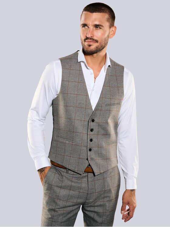 emilio adani Herren Sakko-Weste slim fit Braun 35383