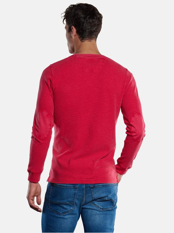 engbers Herren Langarm-Shirt strukturiert Rot 33360