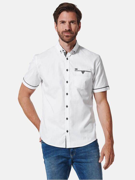 engbers Herren Kurzarm-Hemd uni Weiß 35145