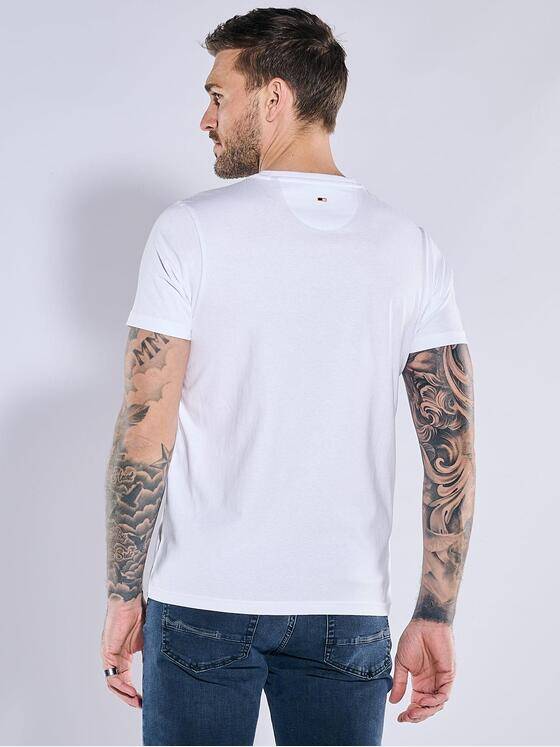 emilio adani Herren T-Shirt regular Weiß 38956
