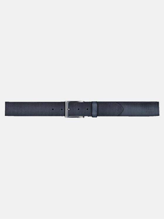 emilio adani Herren Ledergürtel gemustert Blau 33943