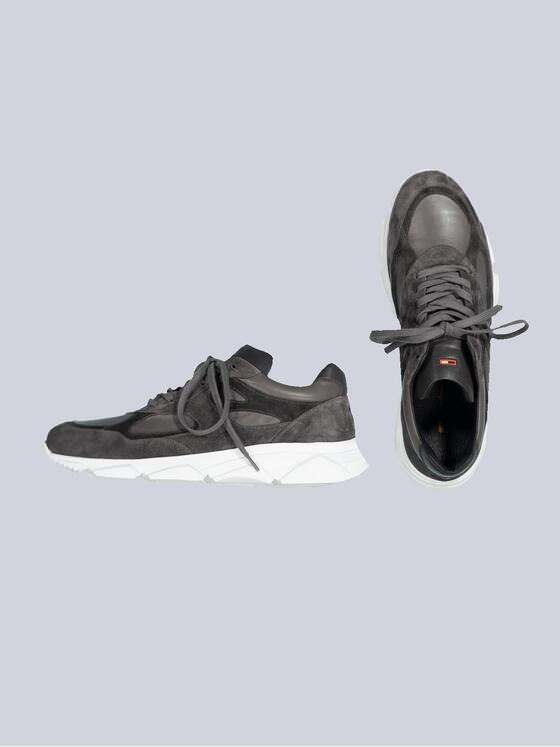 emilio adani Herren Sneaker aus Materialmix Grau 35454