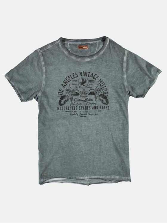 emilio adani Herren Rundhals T-Shirt Grau 25214