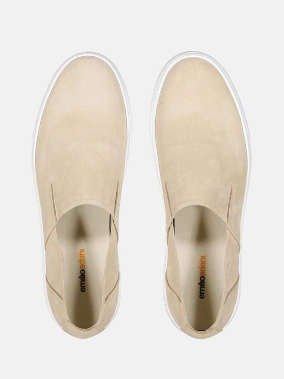 emilio adani Herren Sneaker aus Leder Beige 34486
