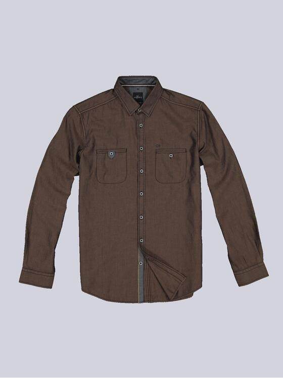 engbers Herren Langarm-Hemd aus nachhaltiger Baumwolle Dunkelorange 33637