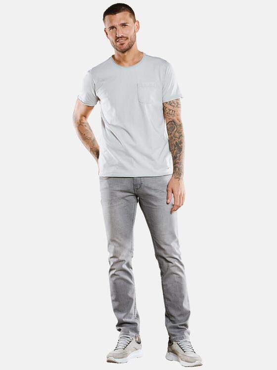 emilio adani Herren T-Shirt in Ottoman-Qualität Grau 33415
