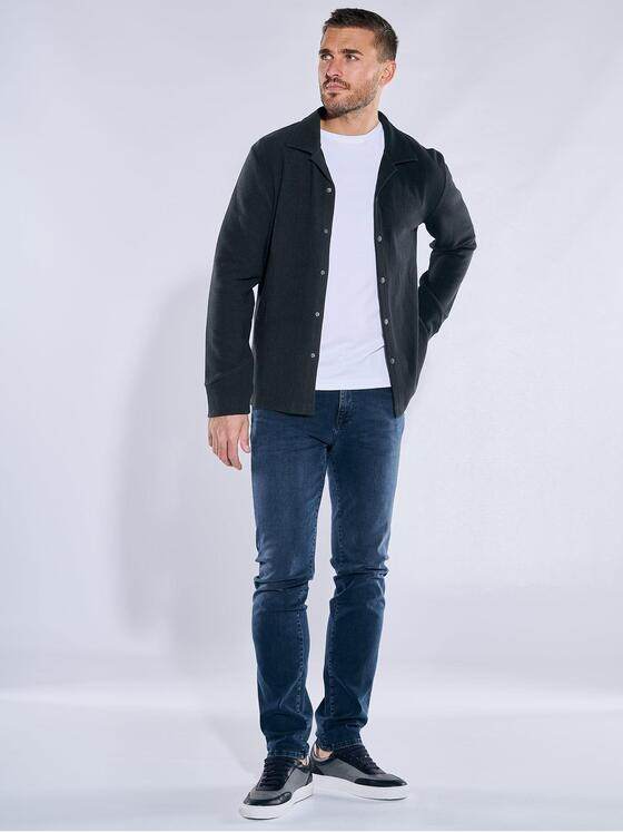 emilio adani Herren Polo-Shirt Langarm Schwarz 38323