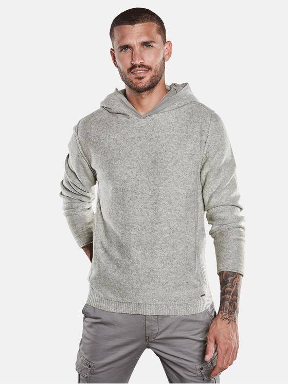 emilio adani Herren Pullover mit Kapuze Beige 33510