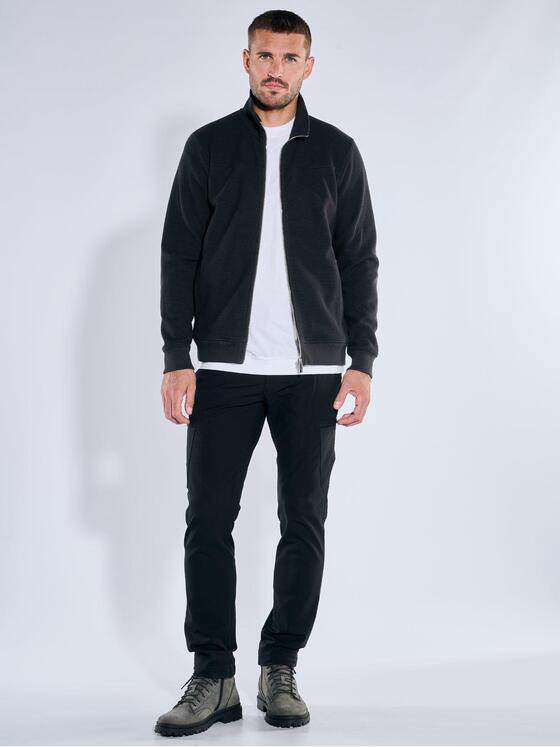 emilio adani Herren Sweatjacke strukturiert Schwarz 39816