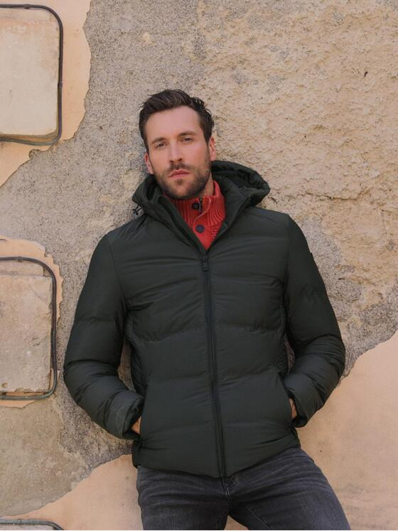 emilio adani Herren Steppjacke slim fit Grün 37449
