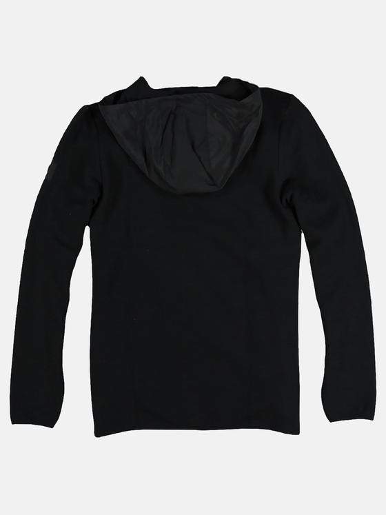 emilio adani Herren sportive Sweatjacke in enger Passform Schwarz 28825