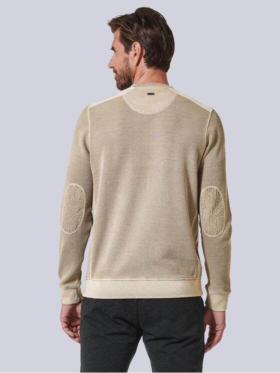 engbers Herren Sweatshirt strukturiert Beige 35314