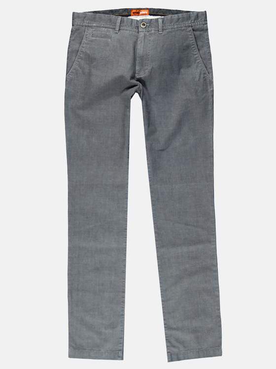emilio adani Herren Sportive Chino in dezenter Zweifarbigkeit Grau 29263