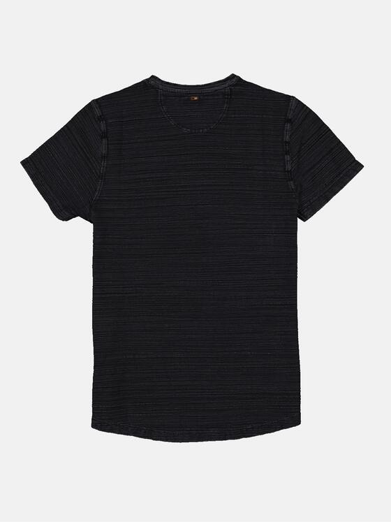 emilio adani Herren T-Shirt strukturiert Schwarz 34310