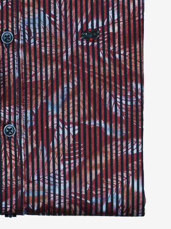 engbers Herren Langarm-Hemd gemustert Rot 38012