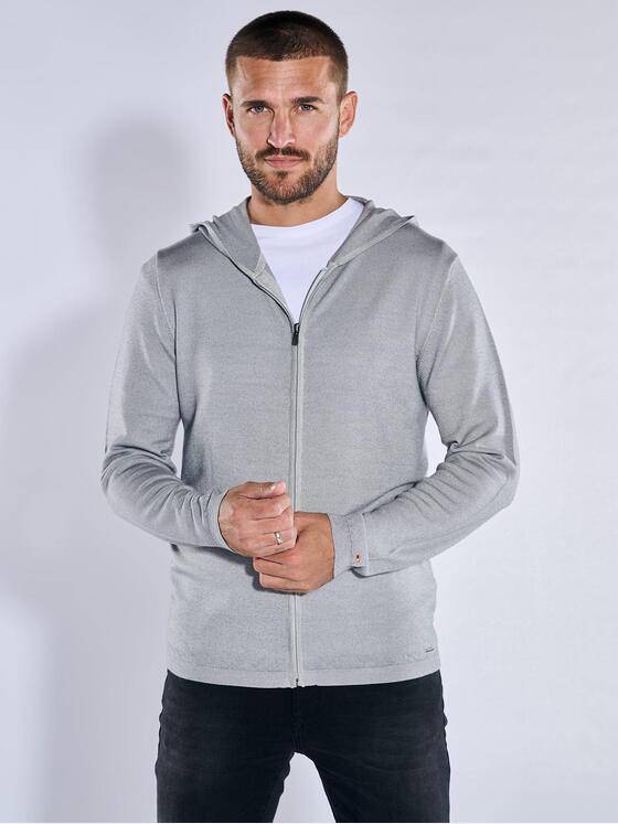 emilio adani Herren Cardigan uni Grau 37434