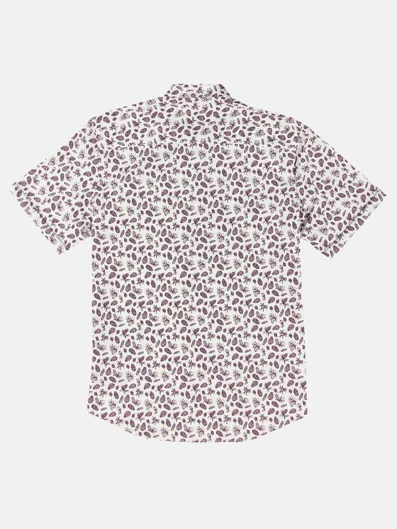 engbers Herren Kurzarm-Hemd gemustert Bordeaux 30780