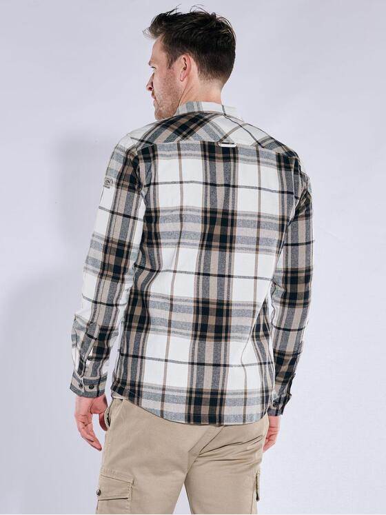 engbers Herren Overshirt kariert Braunbeige 38178