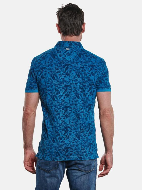 engbers Herren Polo-Shirt gemustert Brilliantblau 32711