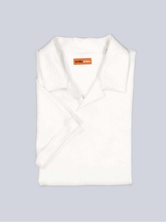 emilio adani Herren Polo-Shirt strukturiert Weiß 38932
