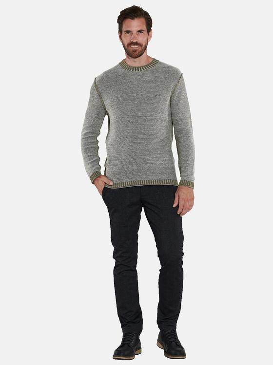 engbers Herren Pullover strukturiert Grau 35735