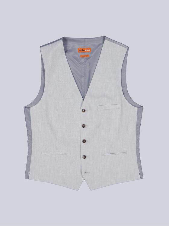 emilio adani Herren Sakko-Weste slim fit Grau 38865