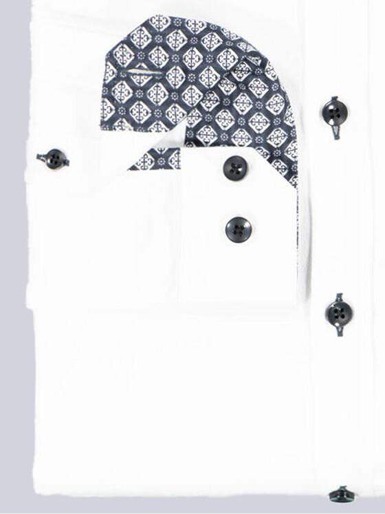 ENGBERS GERMANY Herren Hemd uni Reinweiss 39356