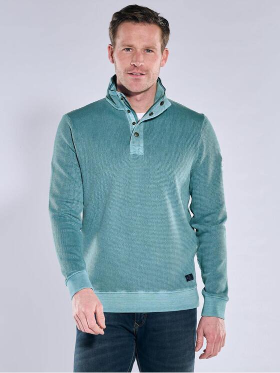 engbers Herren Sweatshirt Stehbund Petrolblau 40147