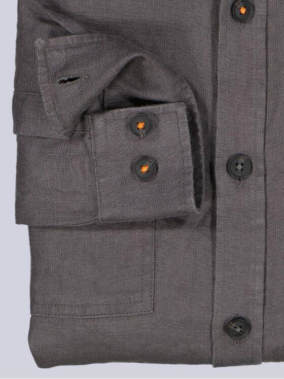 emilio adani Herren Overshirt aus Leinen Anthrazit 40678