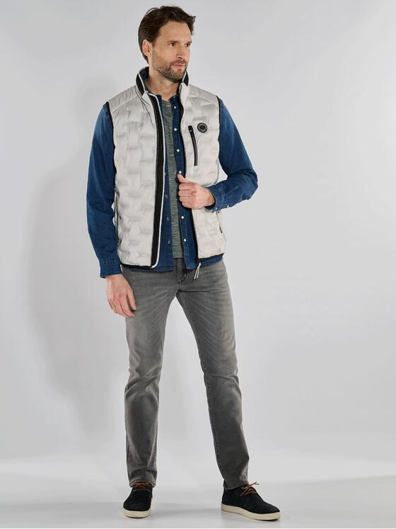 engbers Herren Steppweste regular Grau 36172