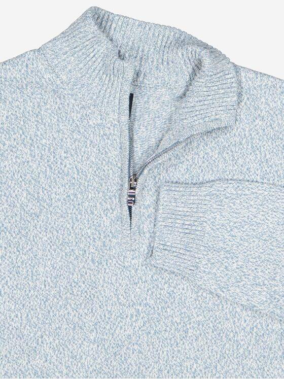 engbers Herren Pullover mit Stehkragen Hellblau 38206