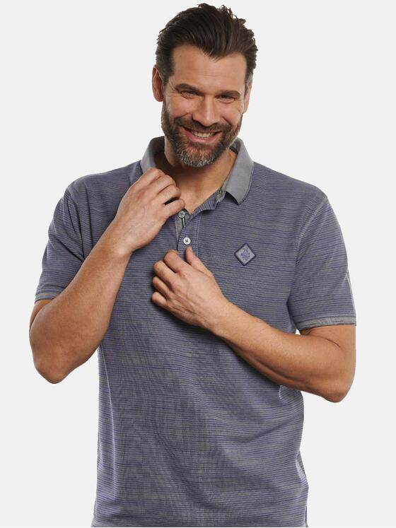 engbers Herren Polo-Shirt gestreift Dunkelgrau 32700