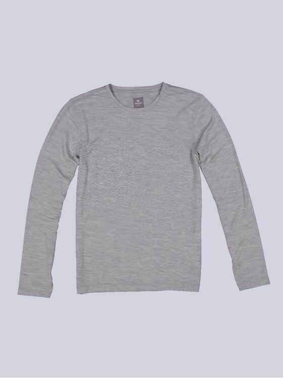 ENGBERS GERMANY Herren Langarmshirt aus Merinowolle Grau 34039