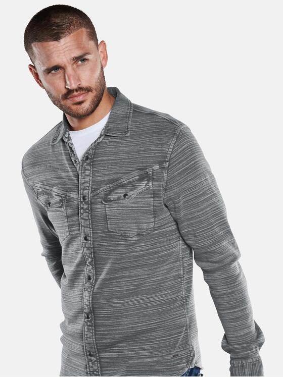 emilio adani Herren Poloshirt langarm Grau 33352