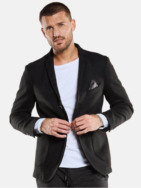 emilio adani Herren Sakko ungefüttert Schwarz 33308