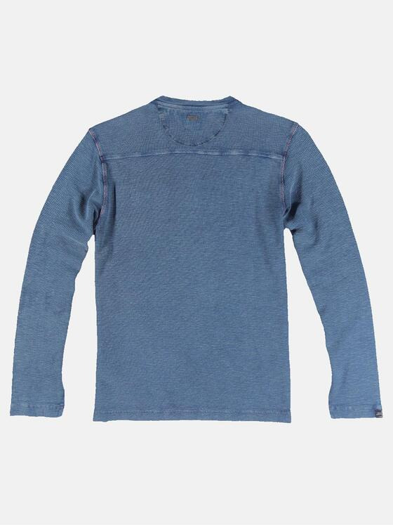 engbers Herren Henley-Shirt authentisch gewaschen Blau 31787