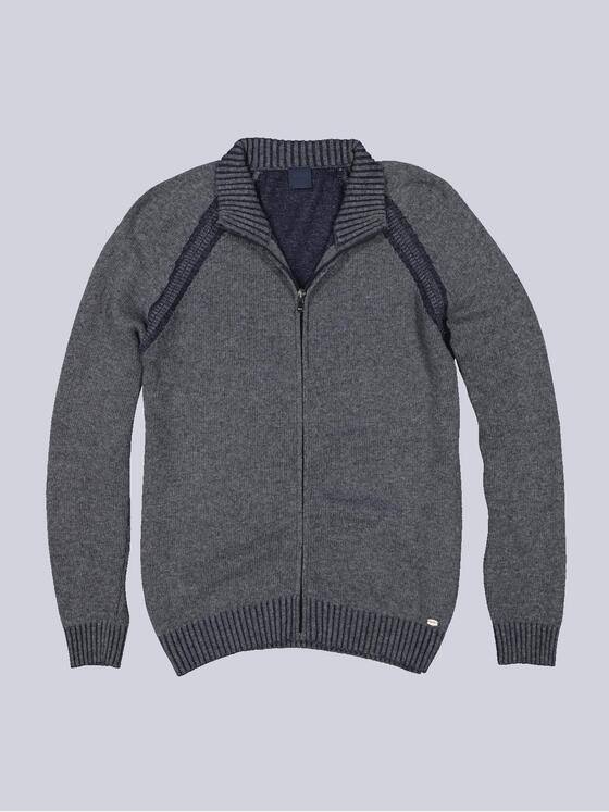 engbers Herren Cardigan strukturiert Grau 35719