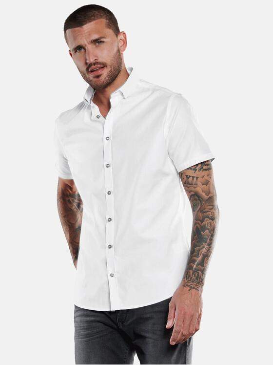 emilio adani Herren Hemd uni Weiß 33265
