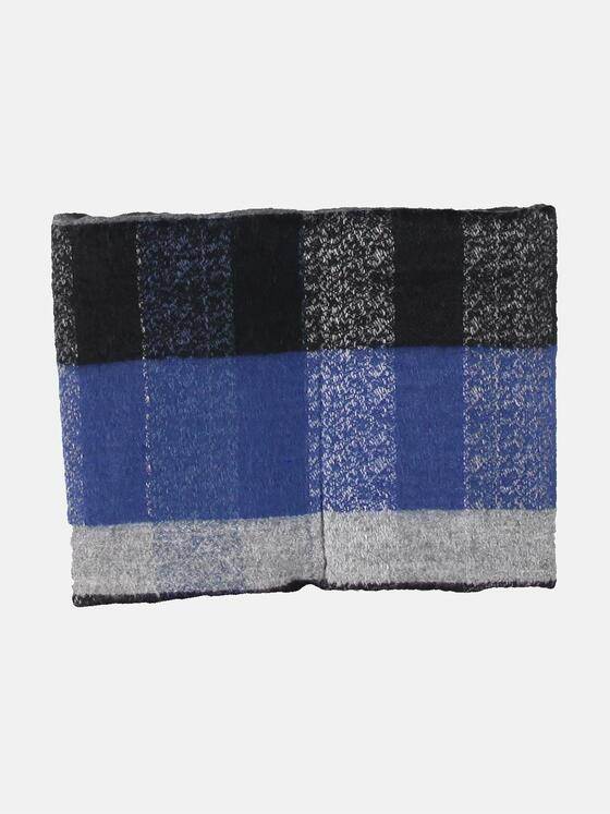 engbers Herren Fransenschal im Karodesign Royalblau 30739