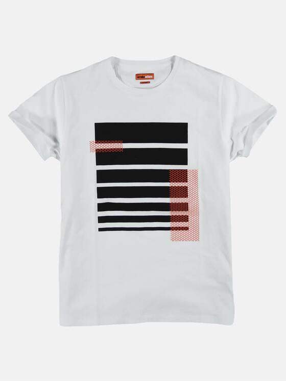 emilio adani Herren Rundhals T-Shirt Weiß 27497