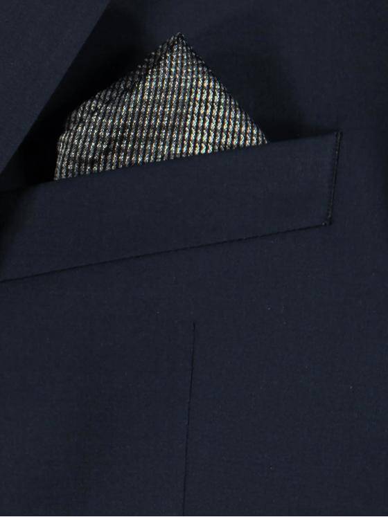 engbers Herren Einstecktuch aus Seide mit Minimalmusterung Granitgrau 29359